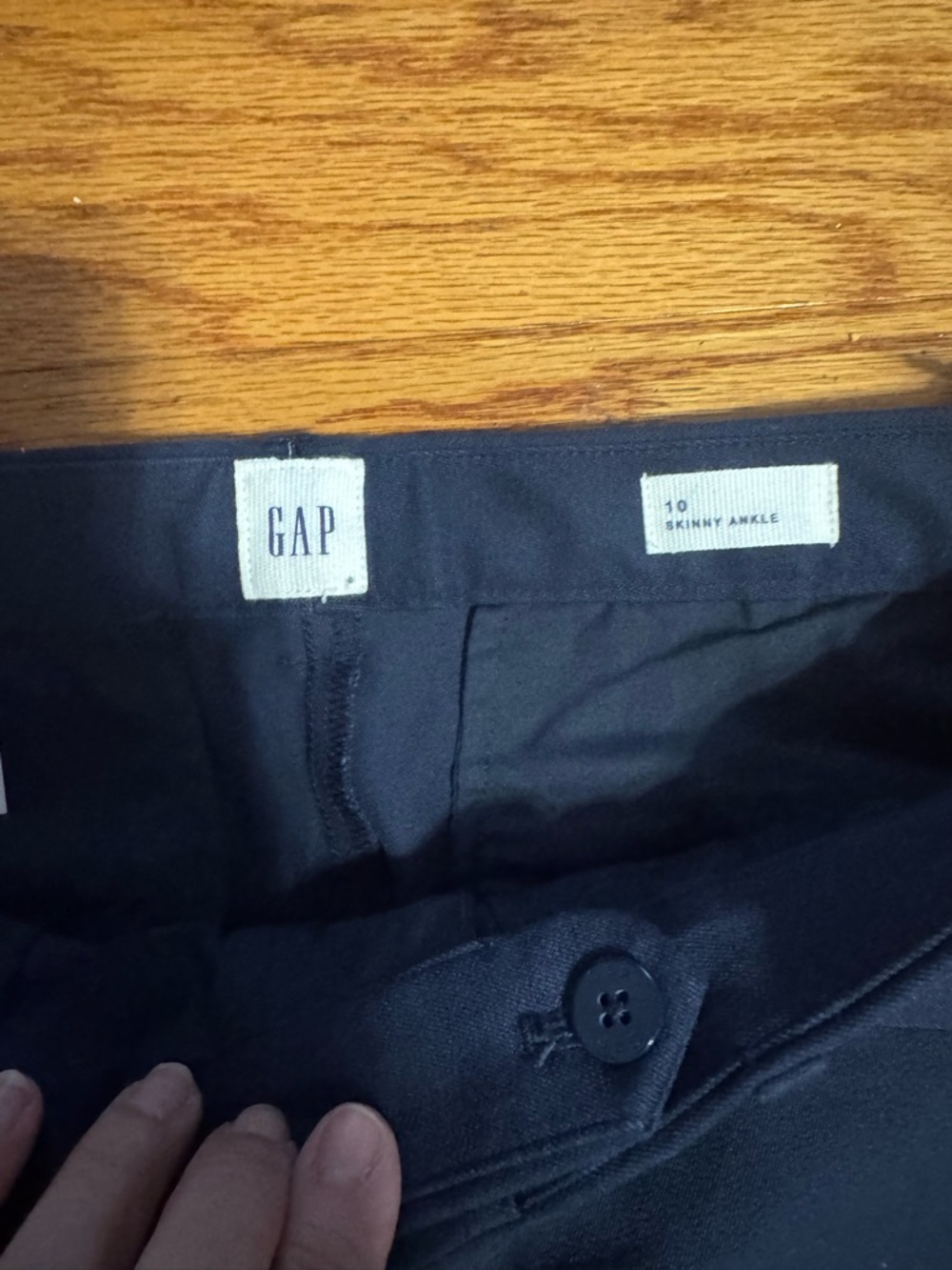 Gap new Skinny Ankle Mid Rise Two Way Stretch Navy Pant slacks 10 women’s - Picture 8 of 9